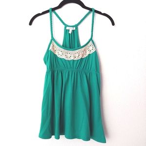 Delia's | Babydoll Top with Lace Appliqu…